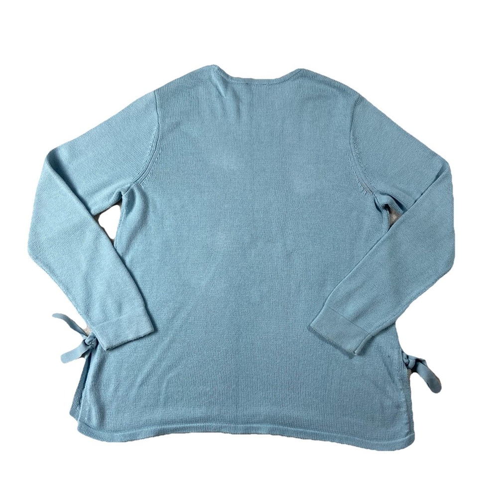 J Jill Long Sleeve Crewneck Sweater Tunic Powder Blue Womens M Classic Soft Girl - Picture 13 of 13